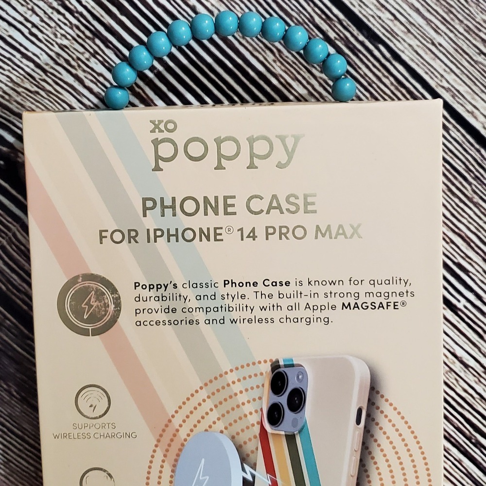 New iPhone 14 PRO MAX Case xo Poppy, Beige Multicolor‎ MagSafe Compatible - Picture 6 of 9